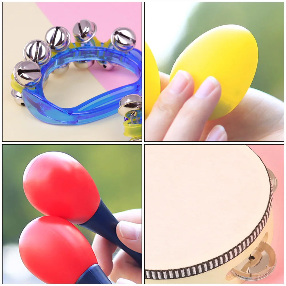 5 Pcs/set Puzzle Musical Instrument Child Baby Instruments Wooden Hand Percussion Toys