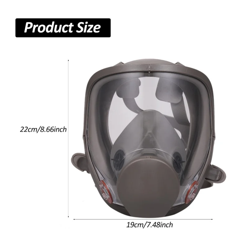 

Многоразовый полнолицевой респиратор 6800, защитная маска 18-в-1, широкое поле зрения, для покрасочных работ