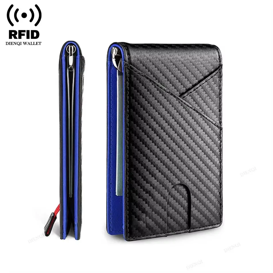 Microfiber Money Clip Luxury Designer Wallet Leather Pouch Credit Card Holder ID Holders Cartera Hombre Minimalista Vallet Men
