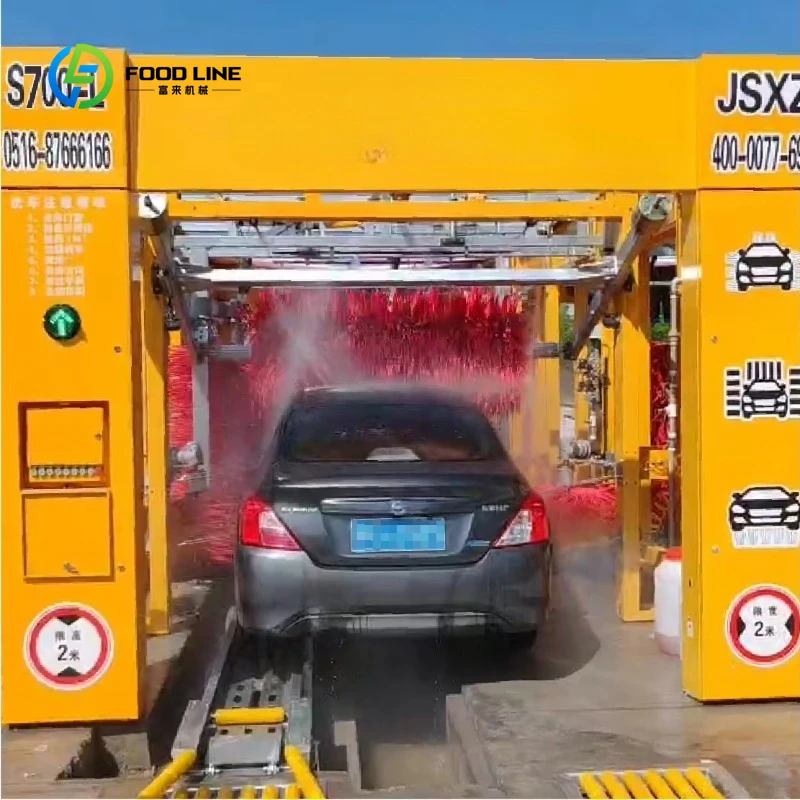 Customized Carwasher Car washing machine with brush vehicle cleaning Tunnel car wash machine
