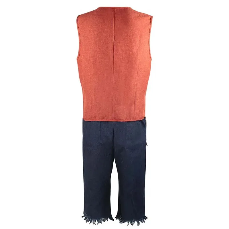 DY2025Anime Monkey D. Luffy Costumi Cosplay Uniformi Rufy Abiti Rufy con cappello Halloween Comic Con
