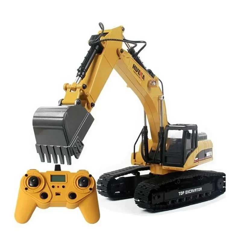 Huina 1580 1/14 2.4G Metal Alloy Electric RC Excavator 23CH Remote Control Engineering Vehicle Toy