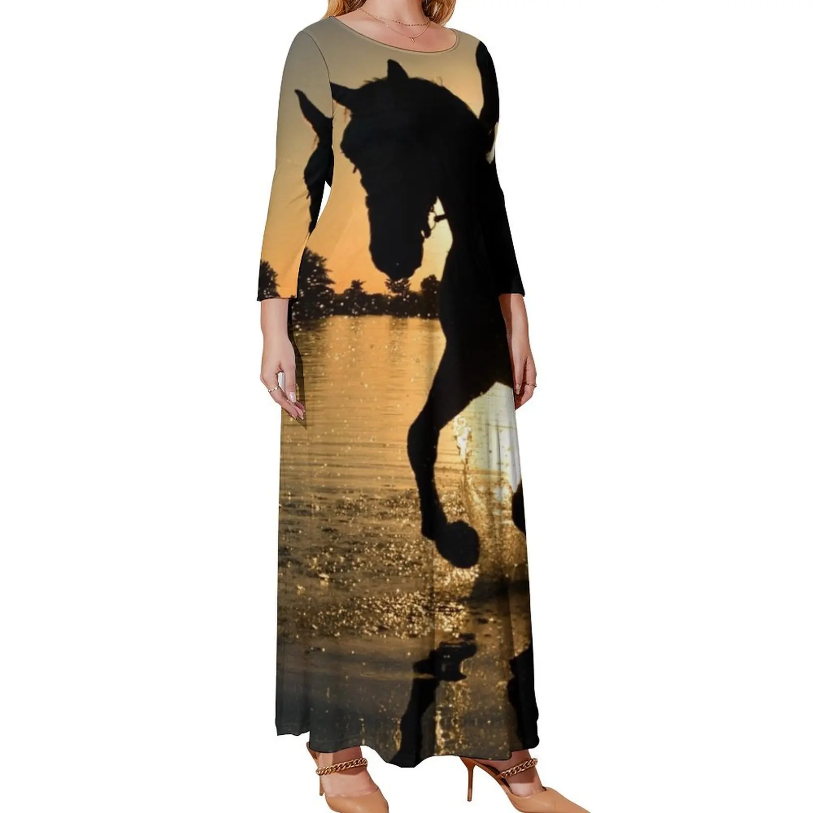 

Horse Riding Horse Racing Jockey Long Sleeved Dress dresses for womens ladies dresses for special occasions