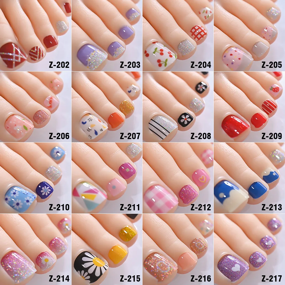 1 Blatt glänzende Glitzer-Gänseblümchen-Blumen-Zehennägel-Aufkleber, bunte Blumen-Kirschblüten, vollständig selbstklebend, für Zehen, Nagelstreifen