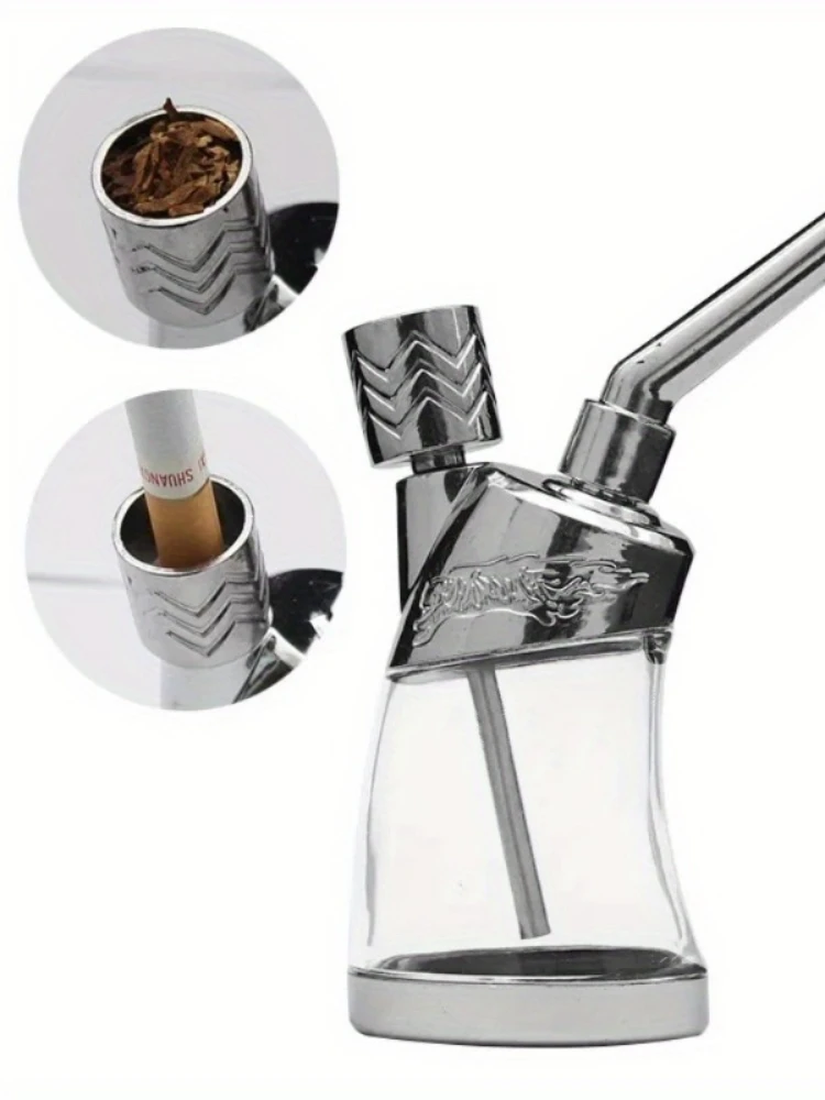 High Quality Portable Hookah Smoking Pipes Recycle Cleanable Cigarette Filter Health Metal Tube Hookah Filtration Outdoor Tools