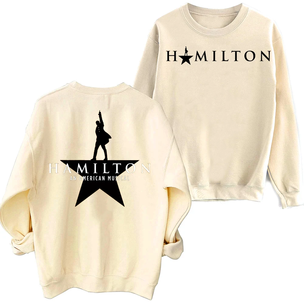 Sweat-shirt à manches longues et col rond, Original Broadway Cast, Hamilton, Une musique américaine, Harajuku, Respzed