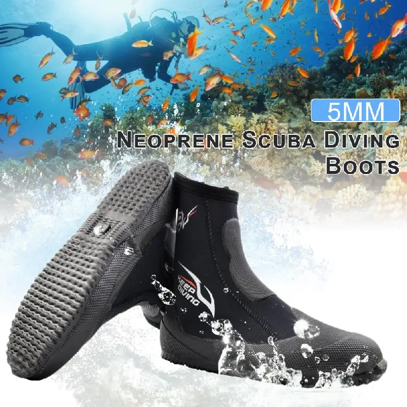 5MM Neoprene Scuba Diving Boots Water Shoes Vulcanization Winter Cold Proof High Upper Warm Fins Spearfishing Swimming Shoes