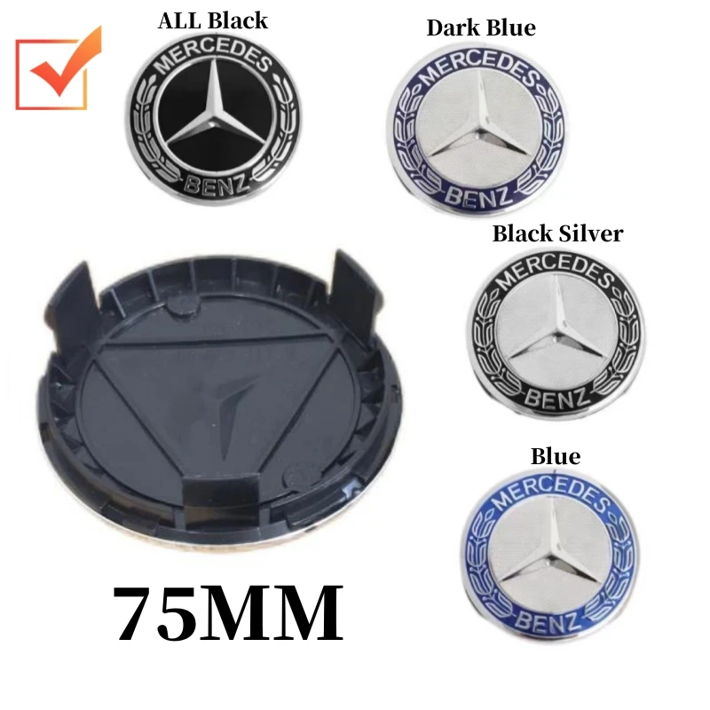 4Pcs/lot 75mm wheel Hub Cap Emblem badge for Mercedes Benz C180 C200 E200 E260 E300 ML350 A1714000025 W230 W210 W211 W221 W219