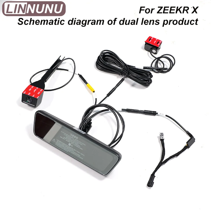 LINNUNU for Zeekr 001 X 009 8.2'' car Stream Media Mirror Dashcam