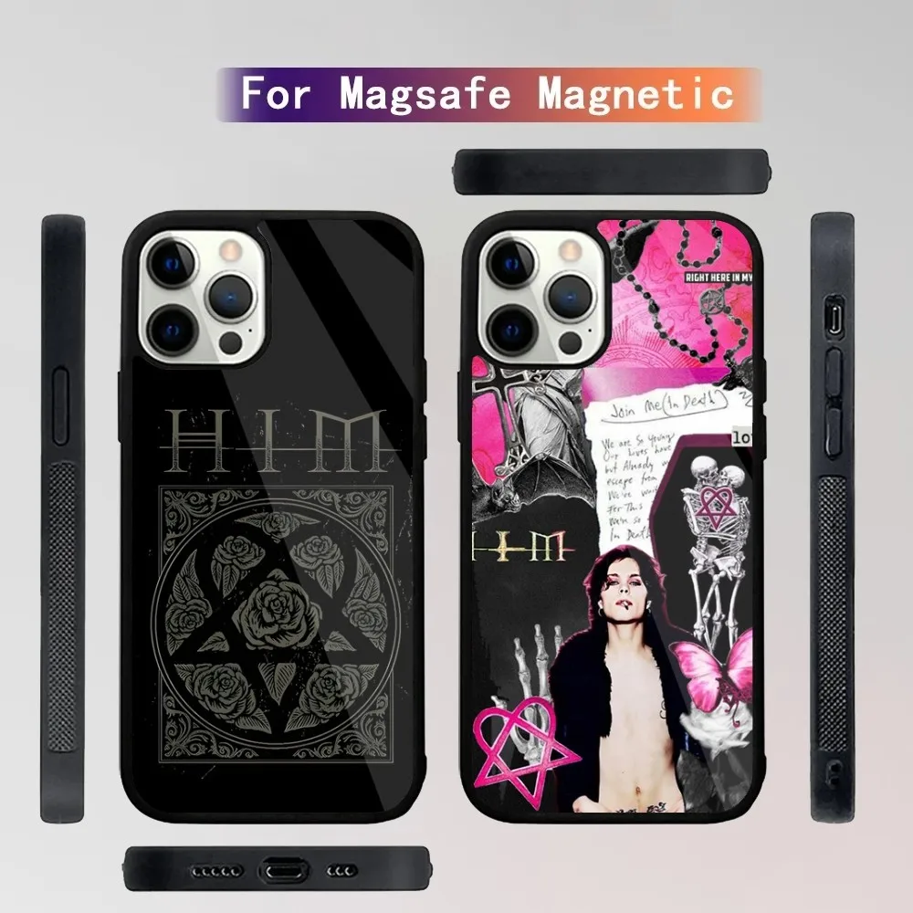 

Him Ornate Heartagram Phone Case For iPhone 16,15,14,13,12,11,Plus,Pro,Max Mini Magsafe Magnetic Wireless Charging