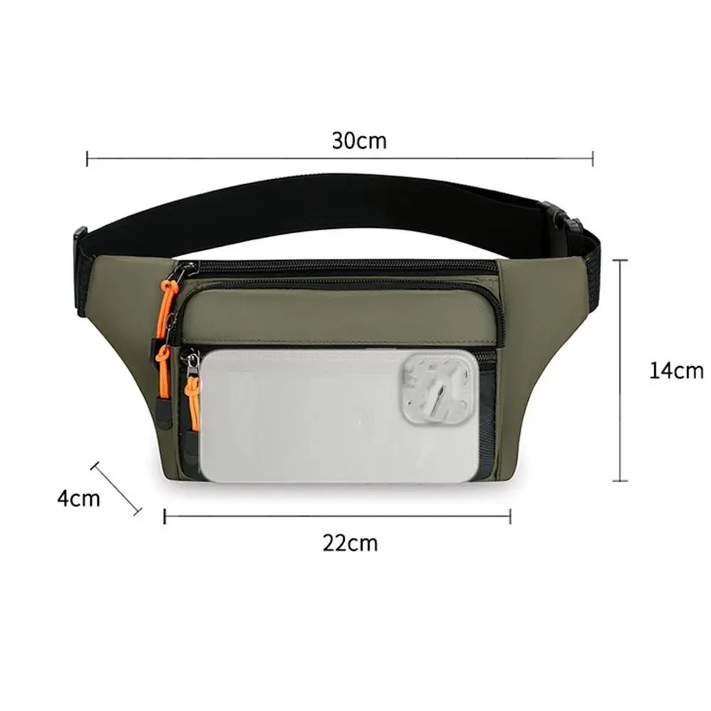 Bolsa para cintura esportiva multifuncional masculina, anti-roubo, para celular, bolsa para peito, bolsa para cintura justa, fitness