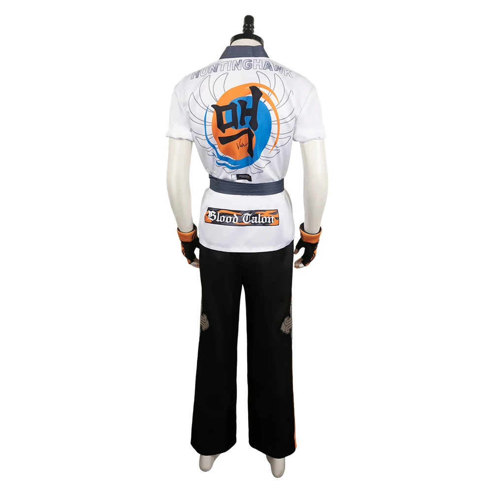 Game Tekken 8 Cosplay Hwoarang Kostuum Fantasia Vermomming Volwassen Mannen Uniform Top Broek Handschoenen Outfits Halloween Carnaval Pak