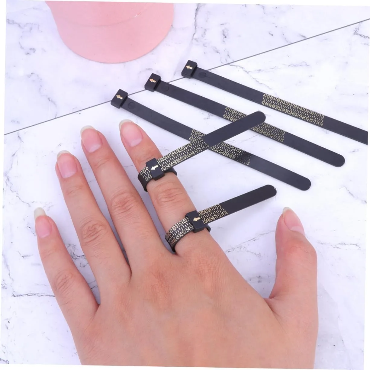 1PC Black EU Sizes Wedding Ring Band Ring Sizer Measure Genuine Tester Finger Gauge Jewelry Accessory Tools