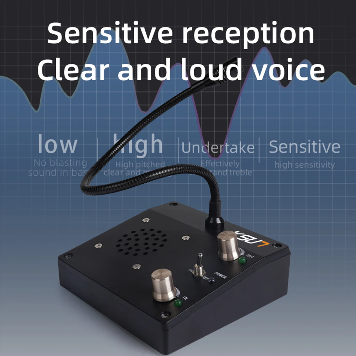 KSUN Q52 Window Intercom Wireless Speaker System Bank Hospital Counter Two Way Intercom