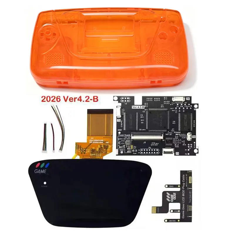 OGS All-in-one Screen V-4.2-B LCD screen For SEGA Game Gear GG adjustable brightness support VGA output Mod kits Housing shell