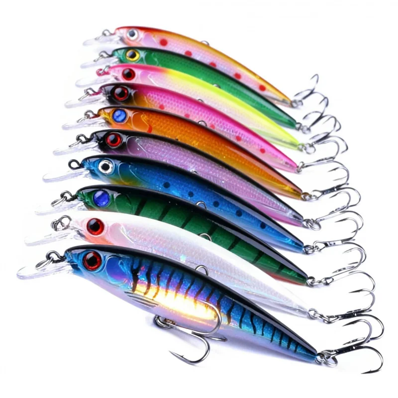 

10Color Lure Bait Set 11cm 13.4g Universal Bionic Hard Bait for Long Casting Freshwater & altwater Compatible All Swimming Lures