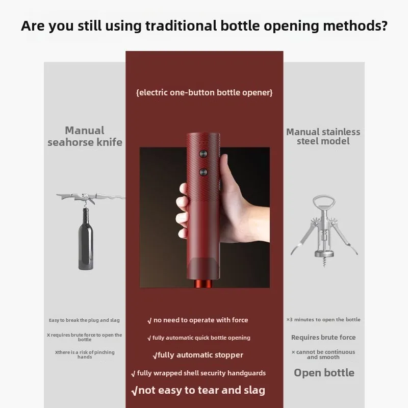 Red wine electric red wine bottle opener household automatic bottle opener multi-functional wine set