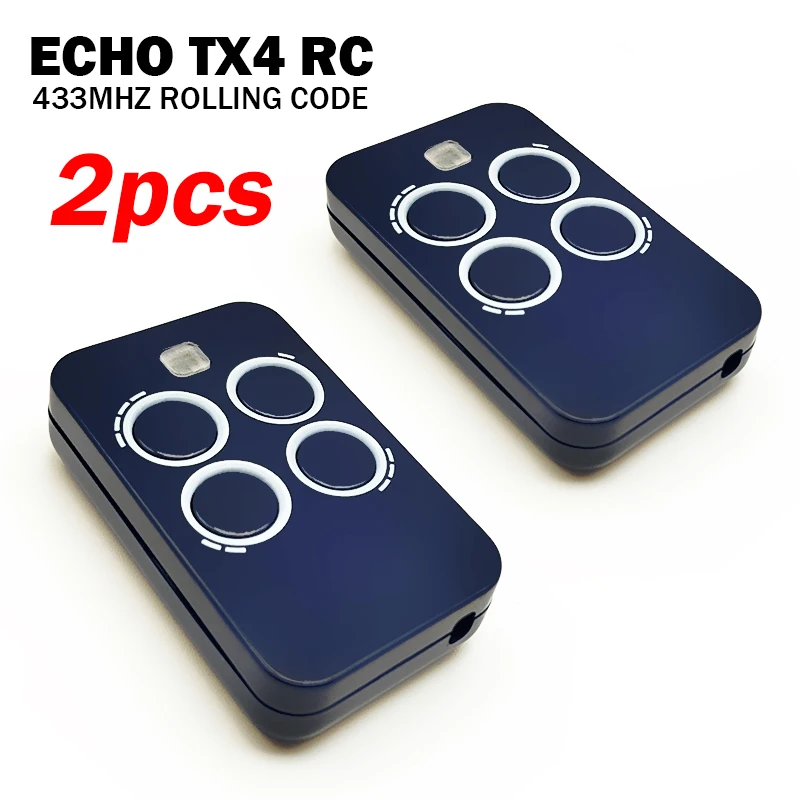 새로운 ECHO TX4 RC 6100334 433MHz 전기 게이트 원격 제어 장치 (BRAVO TX4 / BRAVO TE4433H 차고/게이트 송신기와 호환)