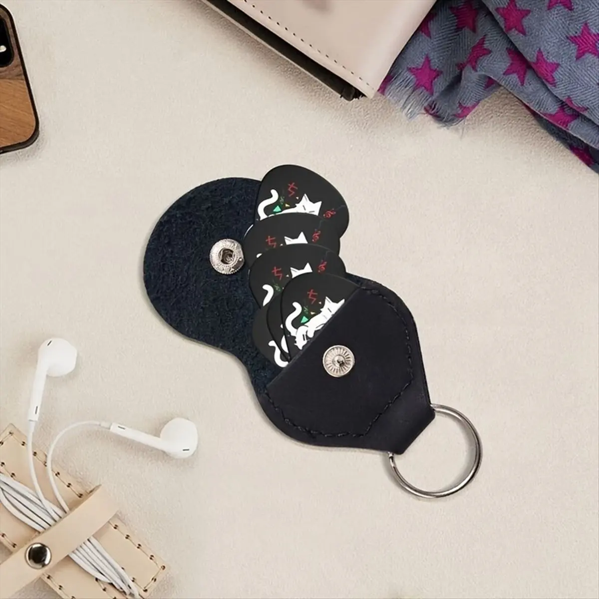 

10 Pcs Original Sound Guitar Picks, Double-Sided Printed Ukulele Guitar Finger, Gift for Music Lovers [AA74-AAA]