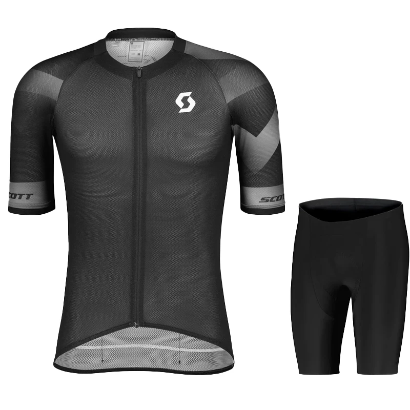 SCOTT Cycling Jersey Set Men Cycling Set Outdoor Sport Bike Clothes Women Breathable Anti-UV MTB Bicycle Clothing Wear Suit Kit