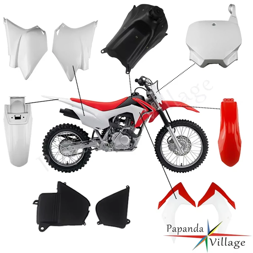 

Dirt Bike Motocross Full Body Plastic Cover Side Fairing Front/Rear Fender Fuel Tank Seat Kit For Honda CRF230F CRF 230F 2015-19