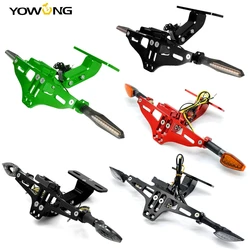 For KAWASAKI NINJA125 Z125 2019 2020 2021 2022 2023 Motorcycle License Plate Bracket Holder Frame Number Plate Turn Signal Light