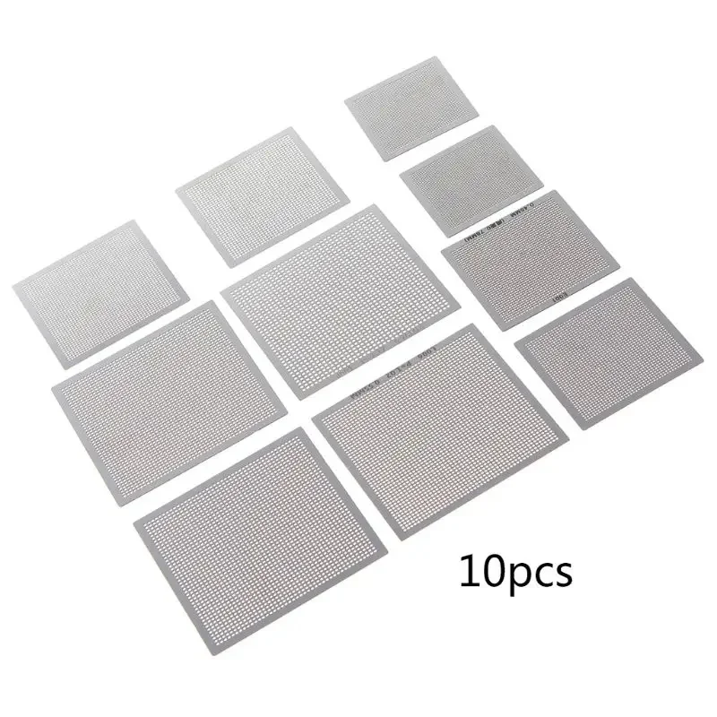 

10Pcs/set BGA Reballing Universal Stencil Template for Computer IC Chip Repair Stencils Parts