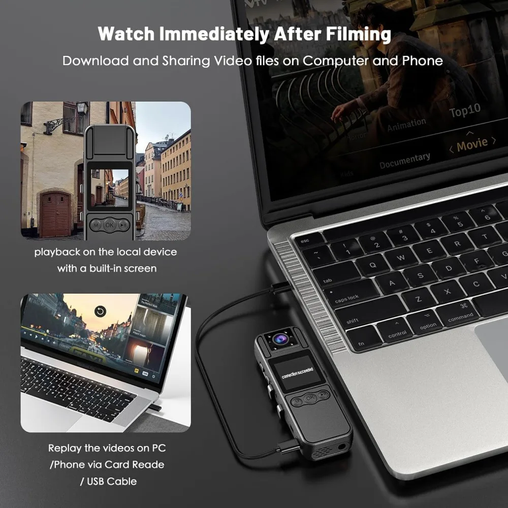 4K Mini Body Camera Audio Video Recording Police Wearable Body Worn Portable Personal Camcorder Action Outdoor Video Recorder view 5