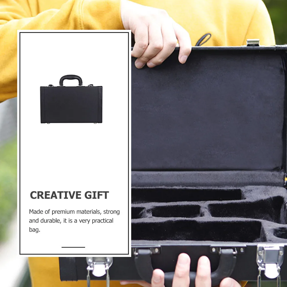 

Portable Black Clarinet Case Hard Impact Resistant Storage Box with Handle for Easy Transport and Reliable Performance Use