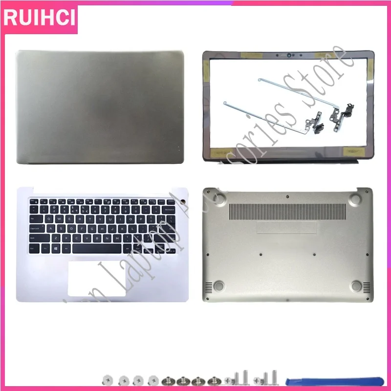 For Dell Inspiron 13 5370 Laptops Case LCD Back Cover/Front Bezel/Hinges/Palmrest Keyboar/Bottom Case