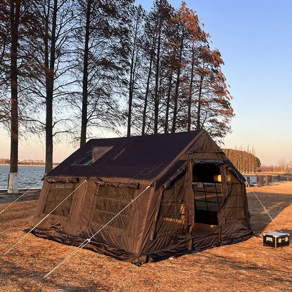

Inflatable Camping Tent 5-8 People Polyester Glamping Cabin Tent for Family Camping