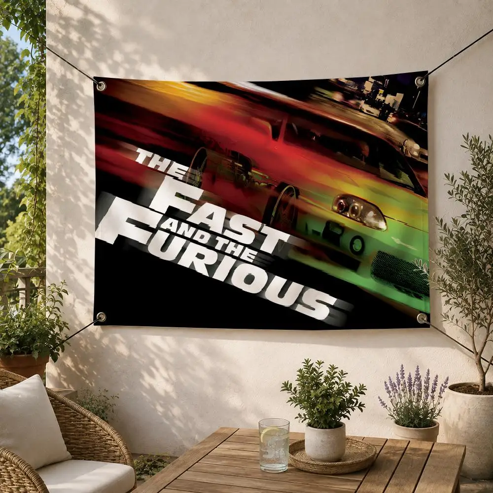 Action Movie F-Fast Furious Flags Decorative Flag Banner for Outdoor Garden Yard Camping Party Home Wall Hanging Decor