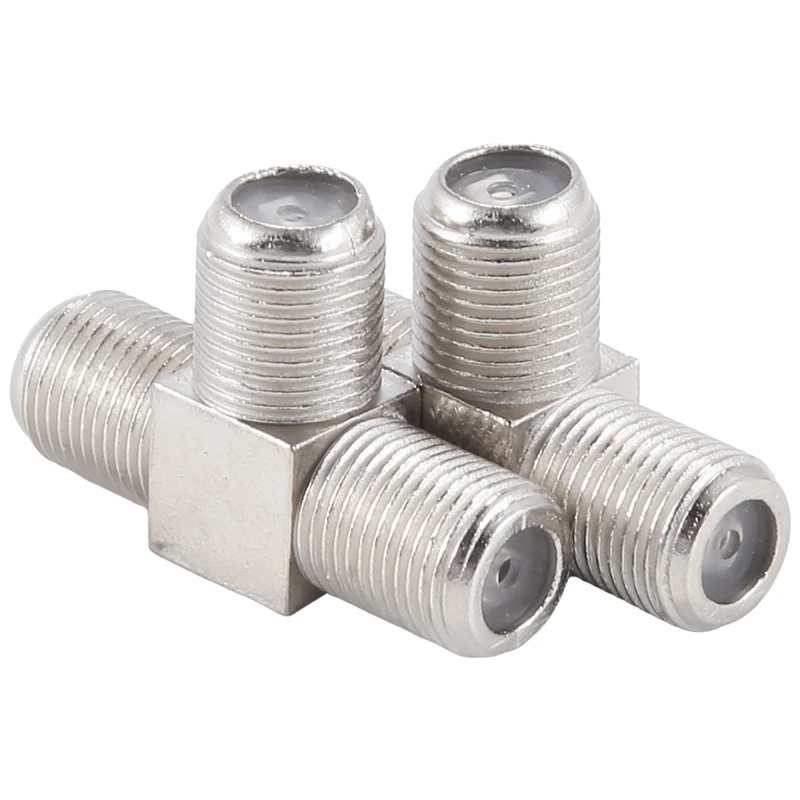 ABYL 2 PCS 2-Way F-Type Combiner TV Coaxial Connectors RF Adapters Joiners