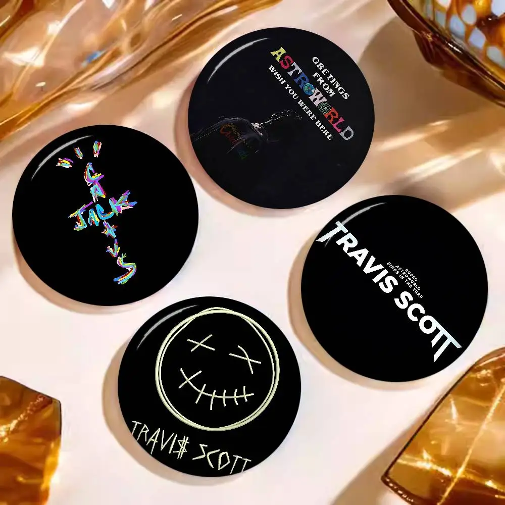 T-Travis S-ScottS Astroworld Tinplate Soft Button Pin Brooch Metal Badge Custom Jewelry Accessories Hat Bag Lapel