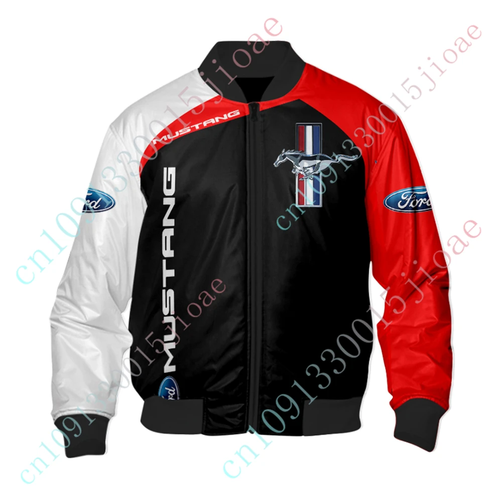 

Mustang Jackets For Men's Clothing Bomber Jacket Techwear Baseball Uniform Thick Coat Harajuku Parkas Windbreaker Custom Logo