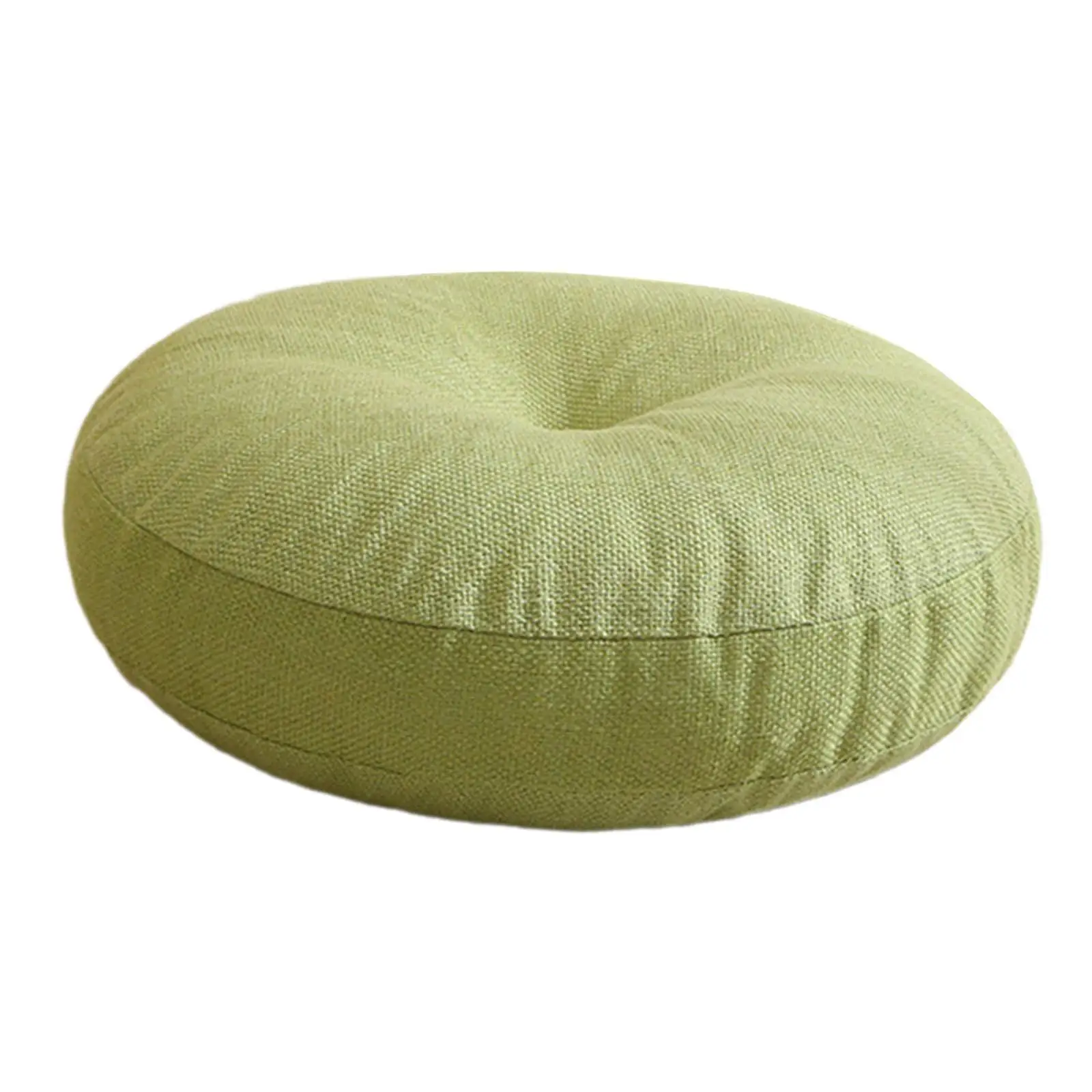 Almohada de suelo redonda, cojín de meditación, almohada de asiento de suelo de lino y algodón de primera calidad, cojín para silla para oración, oficina, sala de estar y dormitorio