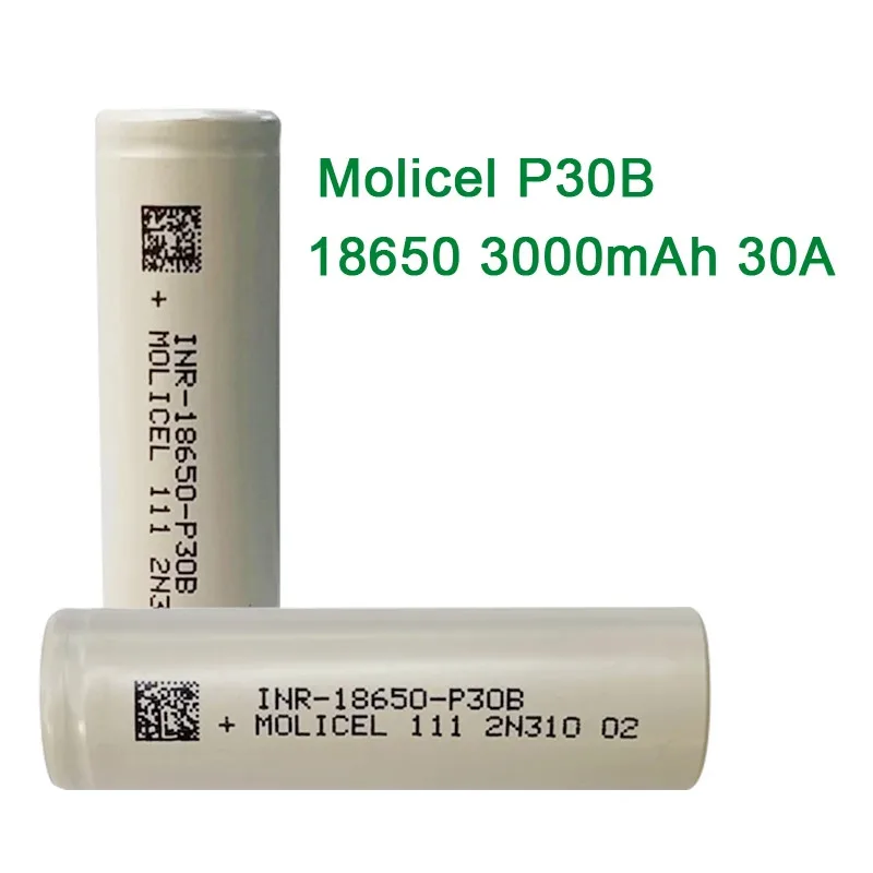 New Molicel P30B INR 18650 Battery 3000mah Capacity 30A 3.7V Rechargeable Lithium-ion Batteries For Battery Pack Flashlight