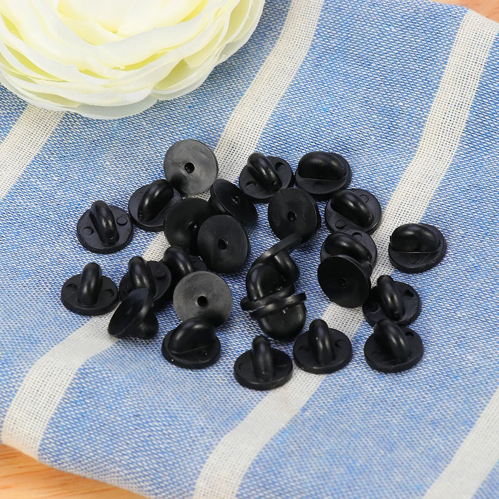

200pcs Plastic Caps 11X7Mm Pvc Pin Backs Replacement Clutch Pin Keepers Brooch Clasps For Jewelry Making Diy Crafts