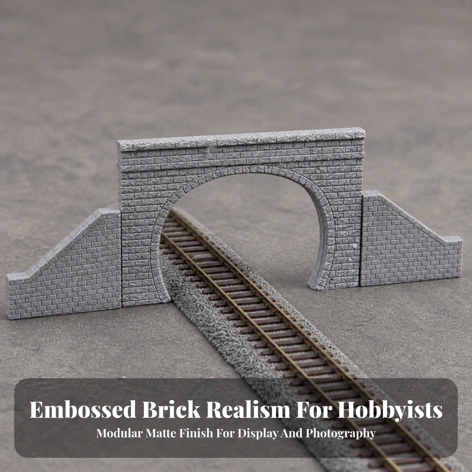N-Scale Railway Diorama Tunnel Wall Model Realistic Plaster Tunnel Wall Model with Stone-Brick Surface Compact Decorative