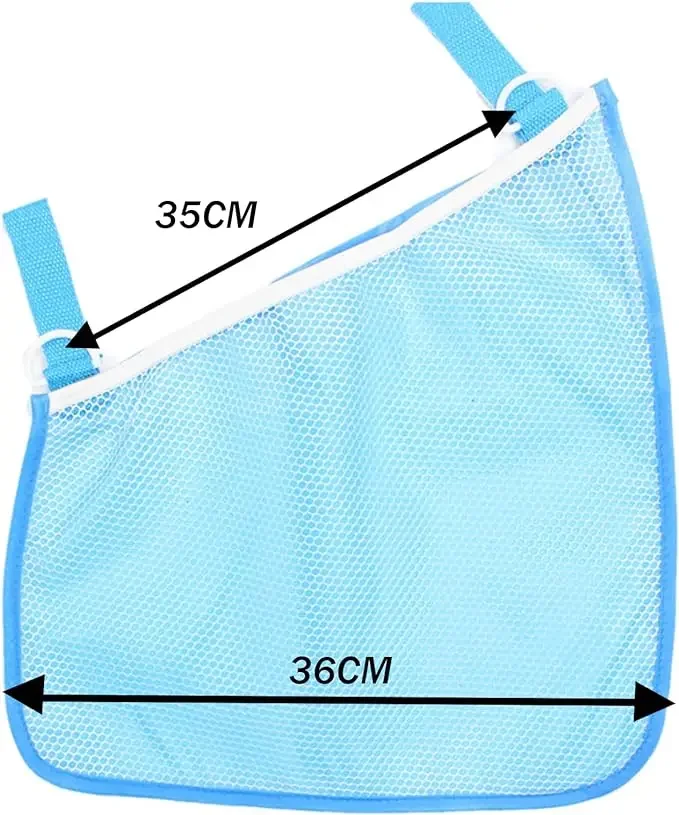 One Pair  Pram Universal Side Sling Stroller Mesh Cargo Net and Organizer Large Capacity Storage Space Non-Slip