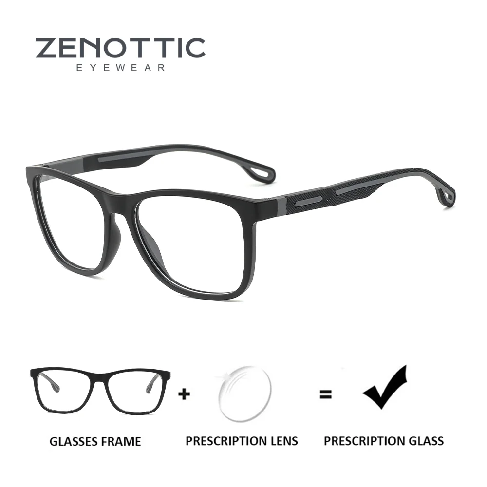 

ZENOTTIC Fashion TR-90 Square Prescription Glasses For Unisex Anti Blue Light Progressive/Photochromic Optical Eyeglasses