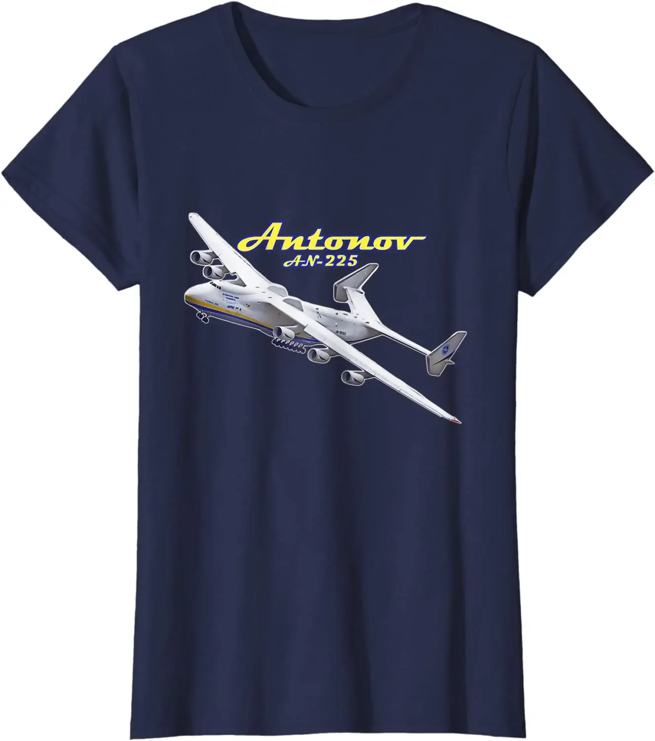 Antonov AN-225 Cargo Jet Plane Camiseta masculina manga curta casual algodão meninos camisetas