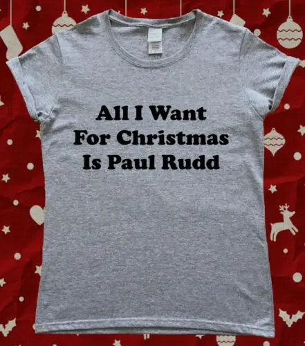 Christmas Paul Rudd Fan Ladies T-Shirt