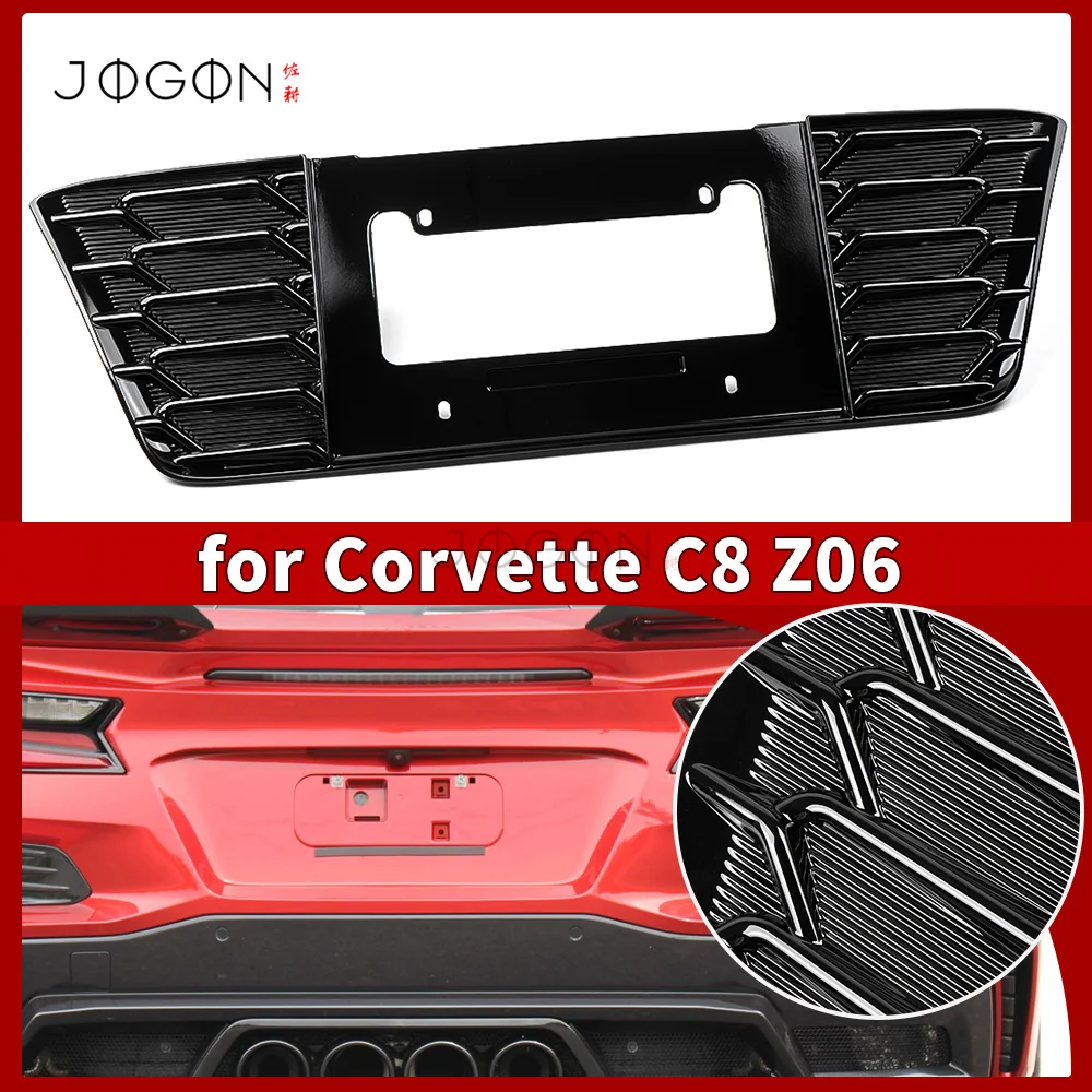 

For Corvette C8 Z06 2023-2025 Rear License Plate Holder Frame Cover ABS Exterior Accessories