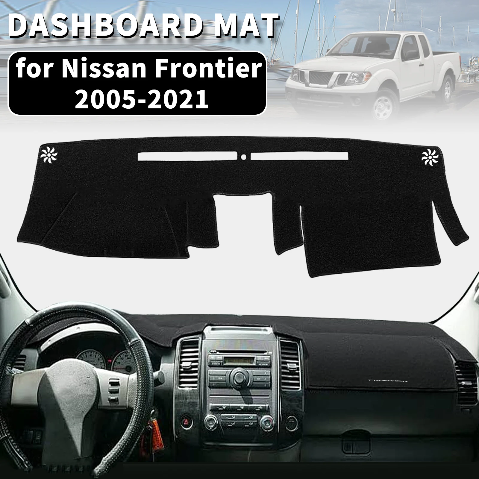 for Nissan Frontier 2005-2021 Dashmat Dashboard Cover Dash Mat Anti-UV Sun Shade Carpet Pad Car Styling Accessories Protector