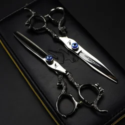Nepurlson 6 Inch Dragon Handle Professional Salon Hair Scissors Thinning Barber Cutting Scissor Hairdressing Scissors
