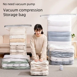 No Need Pump Vacuum Bags Large Plastic Storage Bags for Storing Clothes blankets Compression Empty Bag Covers Travel Accessories