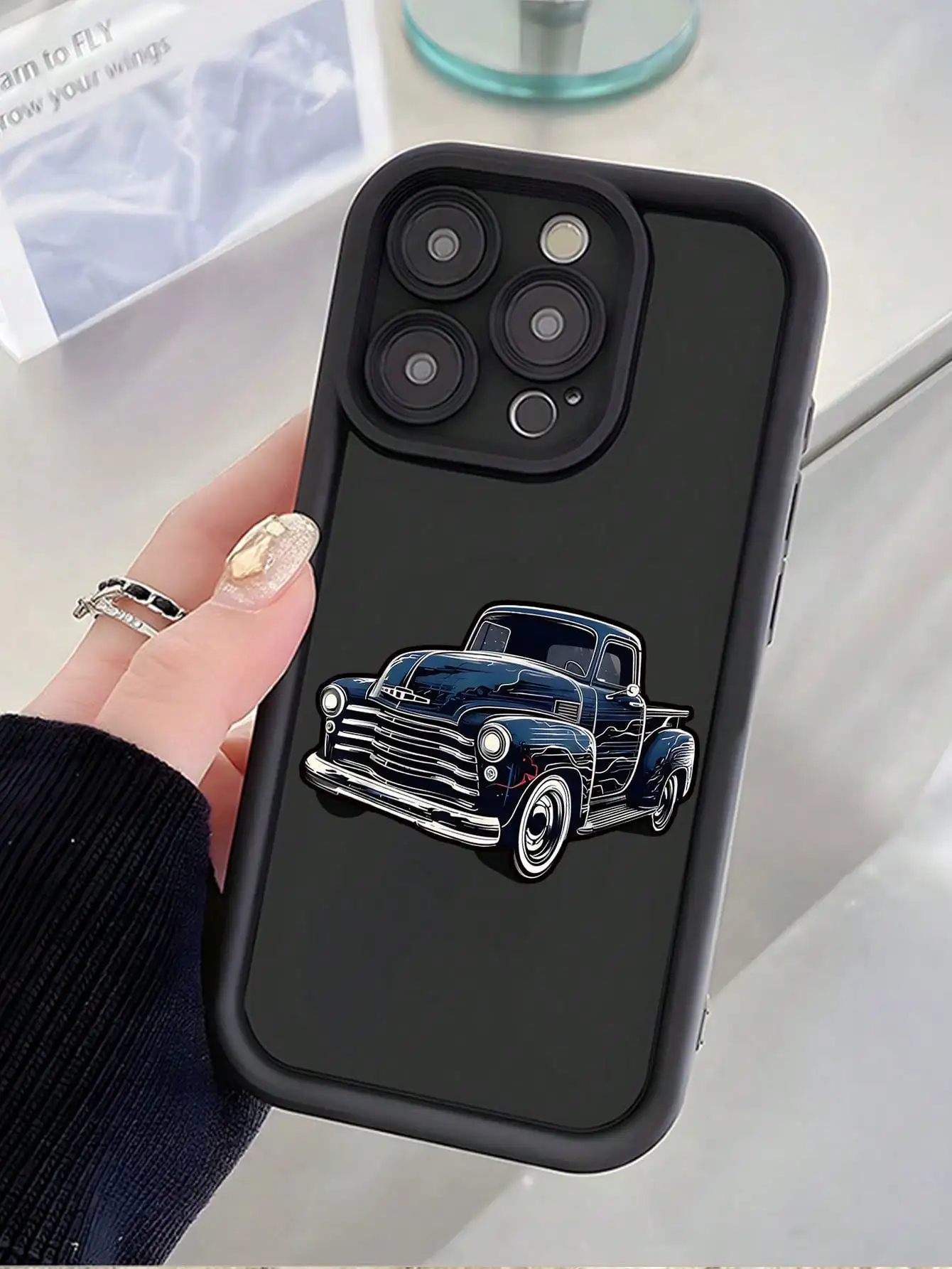 

Vintage Car Theme phone case for iPhone 16 15 14 13 12 11 Pro/ Max/Plus shock-proof rear cover anti-fingerprint