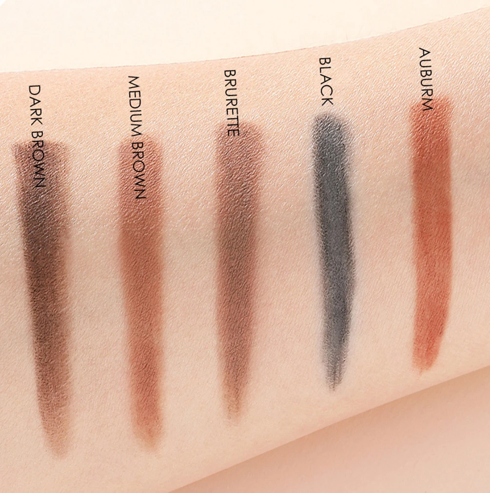 Crayon à sourcils à Double tête avec Logo personnalisé, marque privée, 5 couleurs, résistant à la sueur, naturel, imperméable, maquillage longue durée, sans cruauté