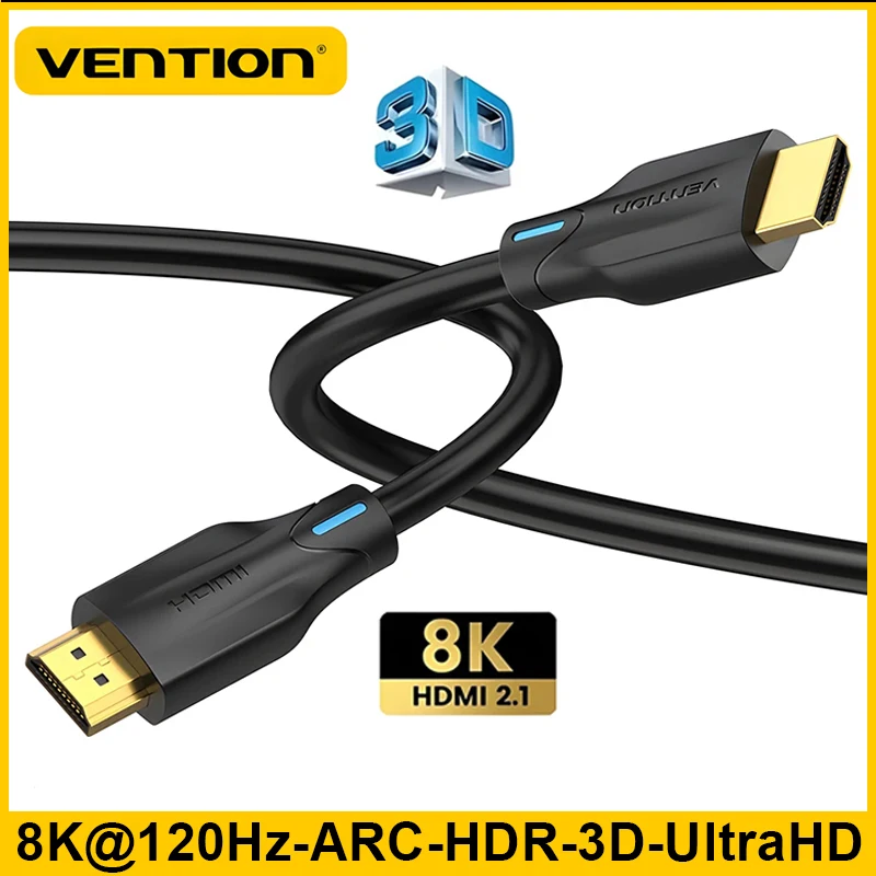 Vention – câble 2.1, Compatible HDMI, 8K/60Hz, 4K/120Hz, séparateur Audio-vidéo Ultra haute vitesse, pour Apple TV Switch PS5 Xiaomi